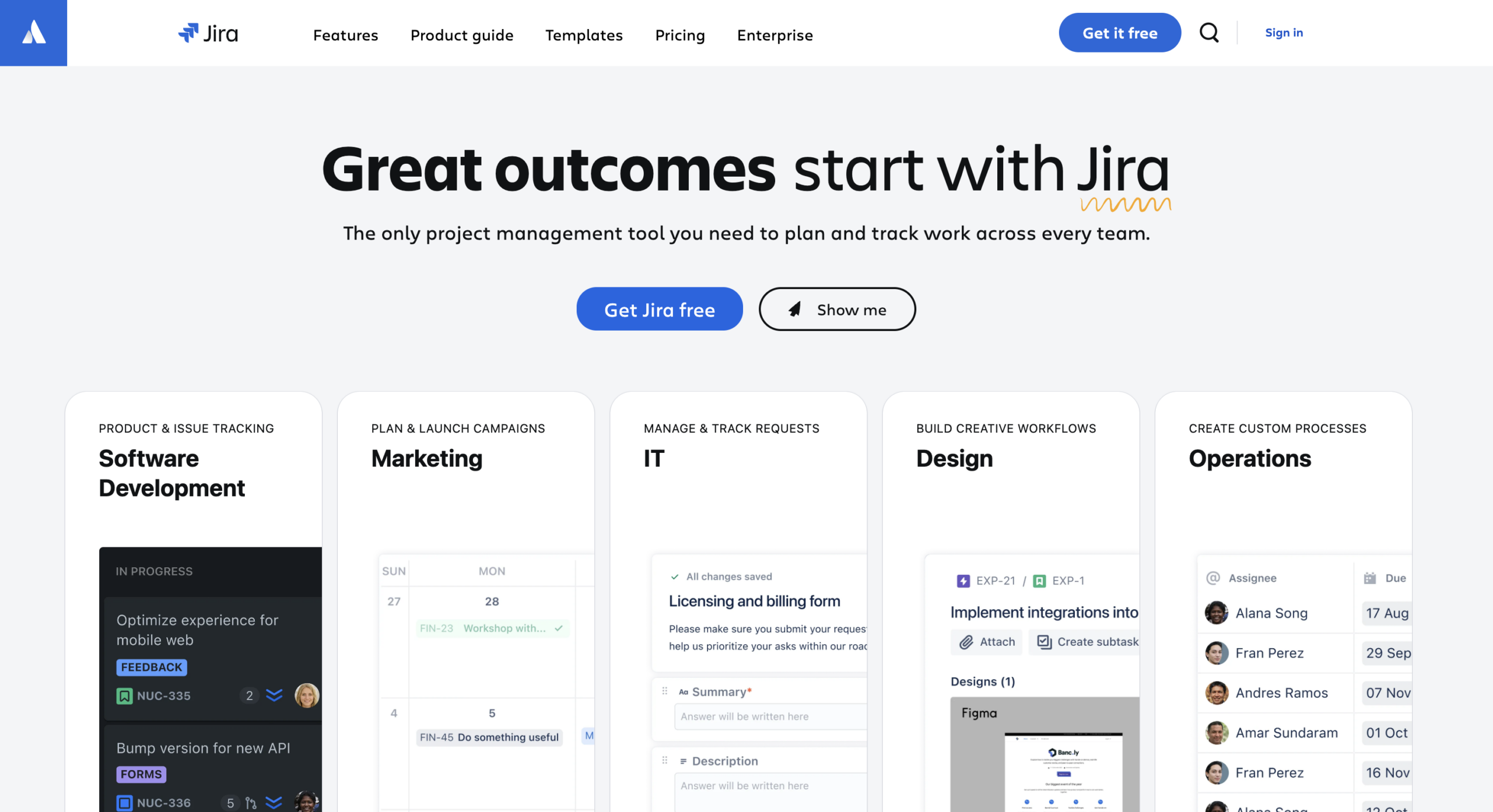 Jira Homepage Screenshot